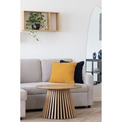 Round coffee table in natural oak veneer, 70 x 70 x 45 cm | Osaka