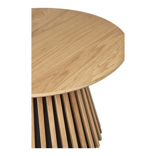 Round coffee table in natural oak veneer, 70 x 70 x 45 cm | Osaka