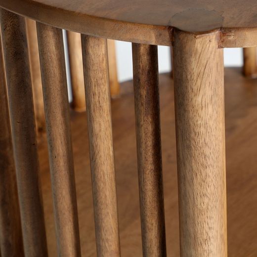 Round coffee table in mango wood in natural, 85 x 85 x 40 cm | Trevoux