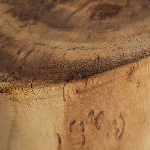Mesa de centro redonda de madera en marrón, 40 x 40 x 45 cm | Kondoa