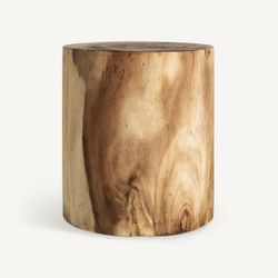 Mesa de centro redonda de madera en marrón, 40 x 40 x 45 cm | Kondoa