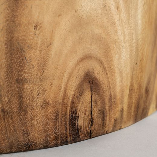 Mesa de centro redonda de madera en marrón, 40 x 40 x 45 cm | Kondoa