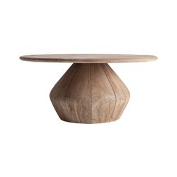Mesa de centro redonda de madera en marrón, 90 x 90 x 42 cm | Jacquard