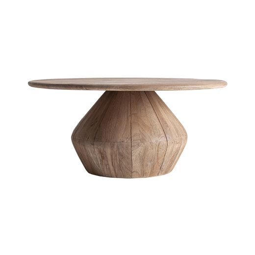 Mesa de centro redonda de madera en marrón, 90 x 90 x 42 cm | Jacquard