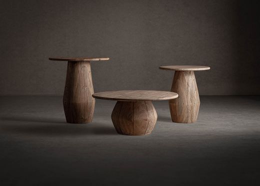Mesa de centro redonda de madera en marrón, 90 x 90 x 42 cm | Jacquard