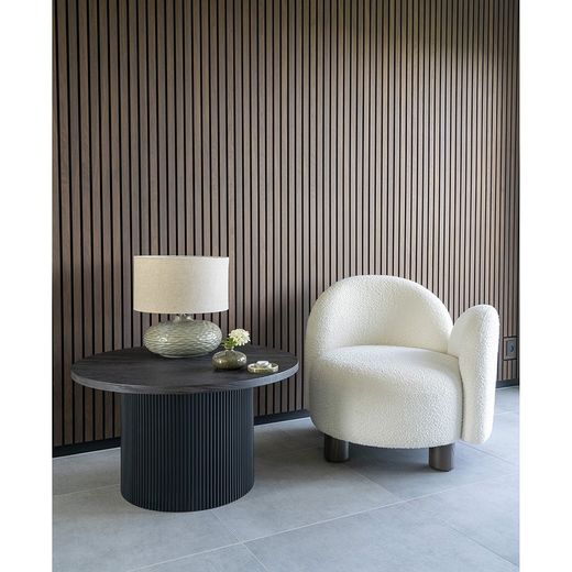 Runder Couchtisch aus Holz in Dunkelbraun, 80 x 80 x 45 cm | Boavista