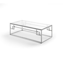 Tavolino in acciaio. Telaio gambe cromate 120 x 60 x 40 CM