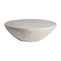 Tavolino da caffè in cemento grigio Telfs, 90 x 90 x 34 cm