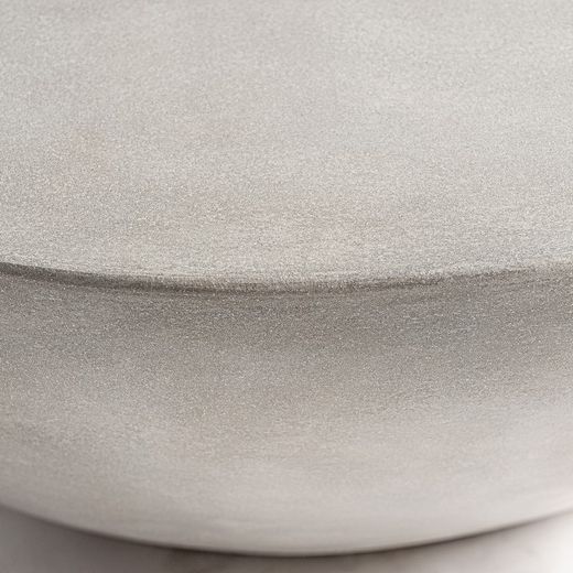 Telfs Couchtisch aus grauem Zement, 90 x 90 x 34 cm