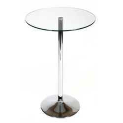 Mesa de Comedor Alta Cristal Ø60x105 cm