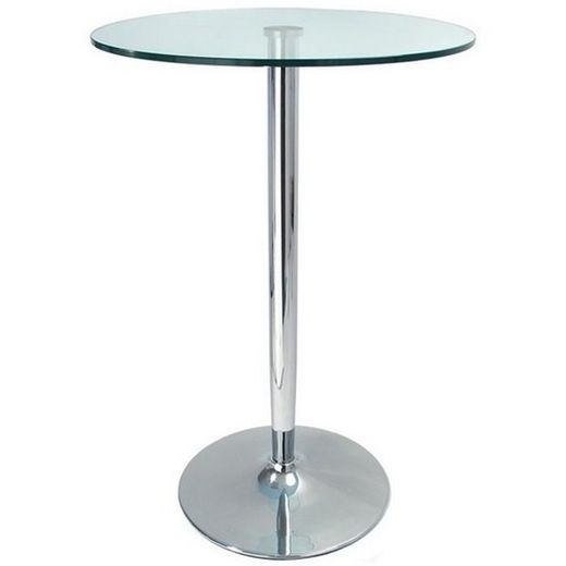 Mesa de Comedor Alta Cristal Ø60x105 cm