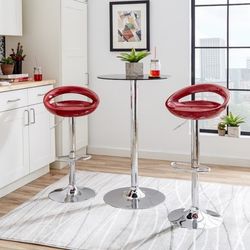 Mesa de Comedor Alta Cristal Ø60x105 cm