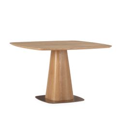 Square wooden dining table in oak color, 120 x 120 x 76 cm | Etel