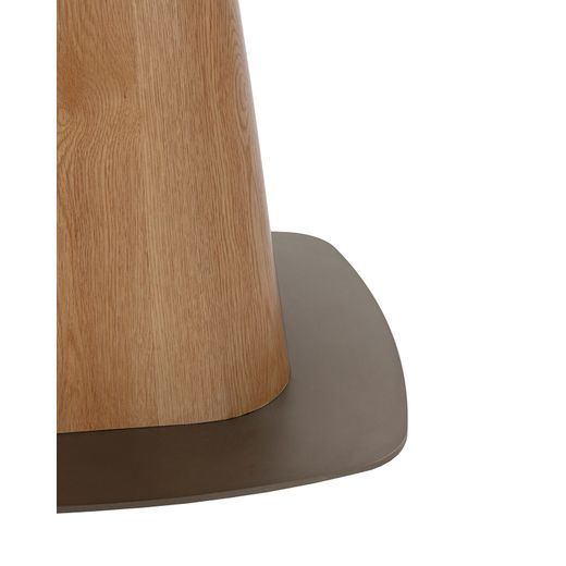 Square wooden dining table in oak color, 120 x 120 x 76 cm | Etel