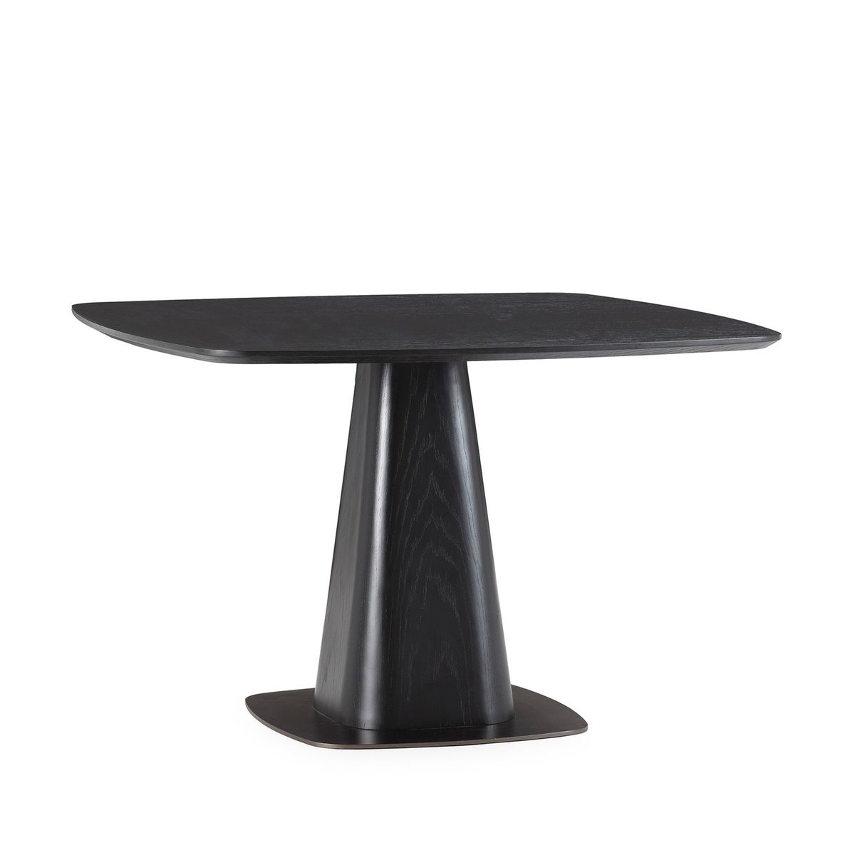 Mesa de comedor cuadrada de madera en negro, 120 x 120 x 76 cm | Etel