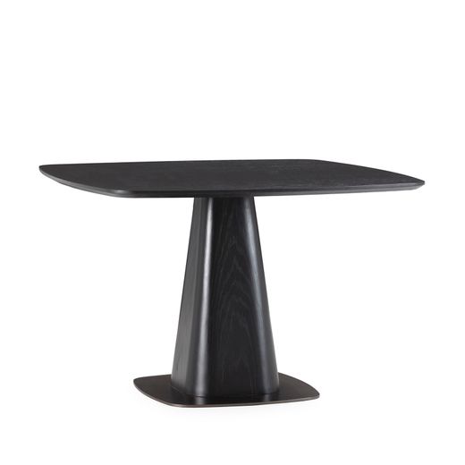 Mesa de comedor cuadrada de madera en negro, 120 x 120 x 76 cm | Etel