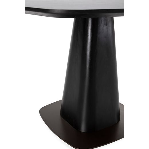 Table de salle à manger carrée en bois noir, 120 x 120 x 76 cm | Etel