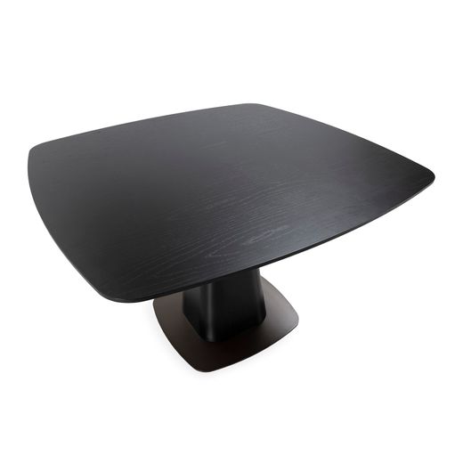 Table de salle à manger carrée en bois noir, 120 x 120 x 76 cm | Etel