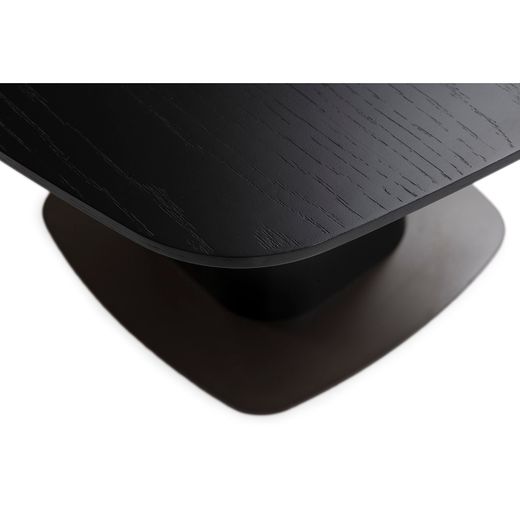 Table de salle à manger carrée en bois noir, 120 x 120 x 76 cm | Etel