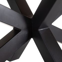 Τραπεζαρία ακακίας και μεταλλικό σε φυσικό και μαύρο χρώμα, 300 x 94 x 78 cm