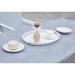 Garden dining set in white aluminum | Onyx