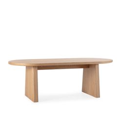 Dining table in natural ash veneer, 220 x 100 x 76 cm | Blair