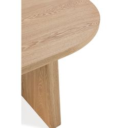 Dining table in natural ash veneer, 220 x 100 x 76 cm | Blair