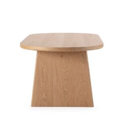 Dining table in natural ash veneer, 220 x 100 x 76 cm | Blair