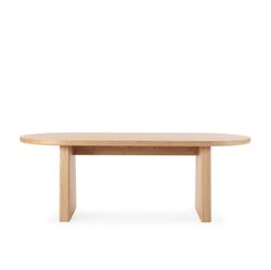 Dining table in natural ash veneer, 220 x 100 x 76 cm | Blair
