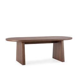 Walnut veneer dining table in walnut color, 220 x 100 x 76 cm | Blair