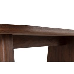 Walnut veneer dining table in walnut color, 220 x 100 x 76 cm | Blair