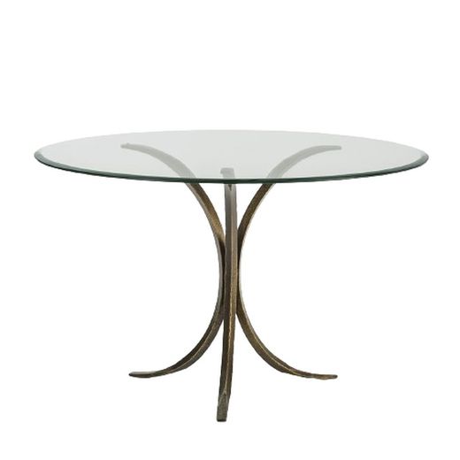 Mesa de comedor de cristal, Ø110 x 77 cm