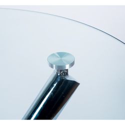 Table à manger en verre et métal chromé ø90 x 75 cm