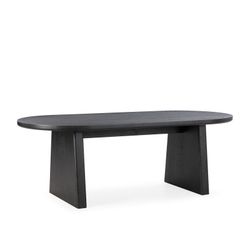Table de salle à manger en frêne noir, 220 x 100 x 76 cm | Blair