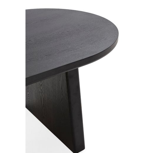 Table de salle à manger en frêne noir, 220 x 100 x 76 cm | Blair