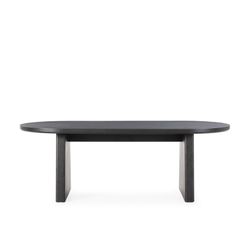 Table de salle à manger en frêne noir, 220 x 100 x 76 cm | Blair