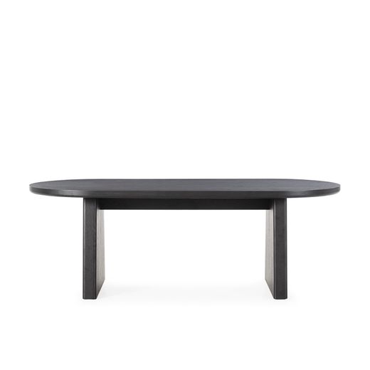 Table de salle à manger en frêne noir, 220 x 100 x 76 cm | Blair