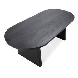 Table de salle à manger en frêne noir, 220 x 100 x 76 cm | Blair