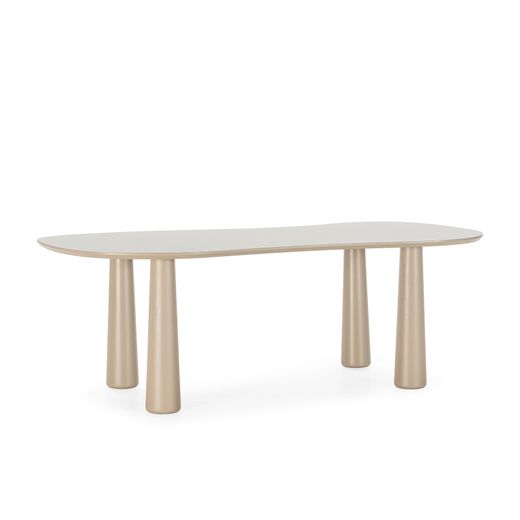 Mesa de comedor de madera en arena, 220 x 110 x 76 cm | Nahia