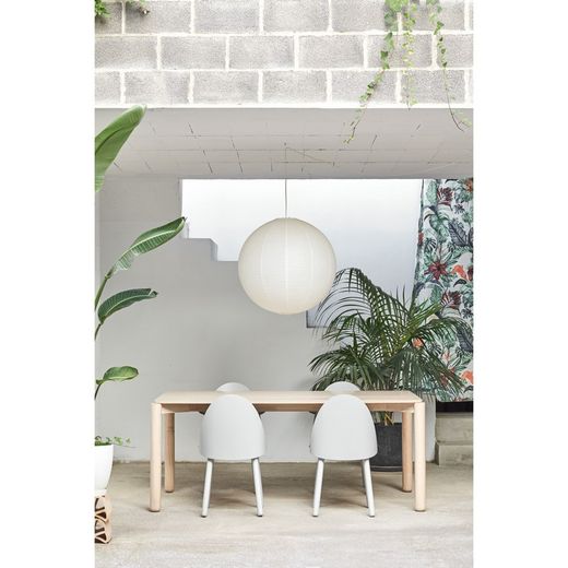 Light natural wood dining table, 180 x 100 x 75 cm | Atlas