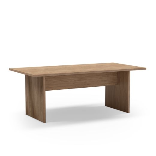 Mesa de comedor de madera  en color roble, 200 x 100 x 75 cm | Ariel