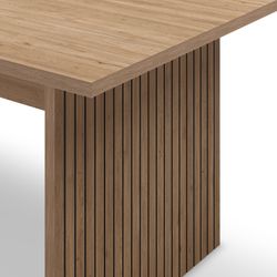 Wooden dining table in oak color, 200 x 100 x 75 cm | Ariel