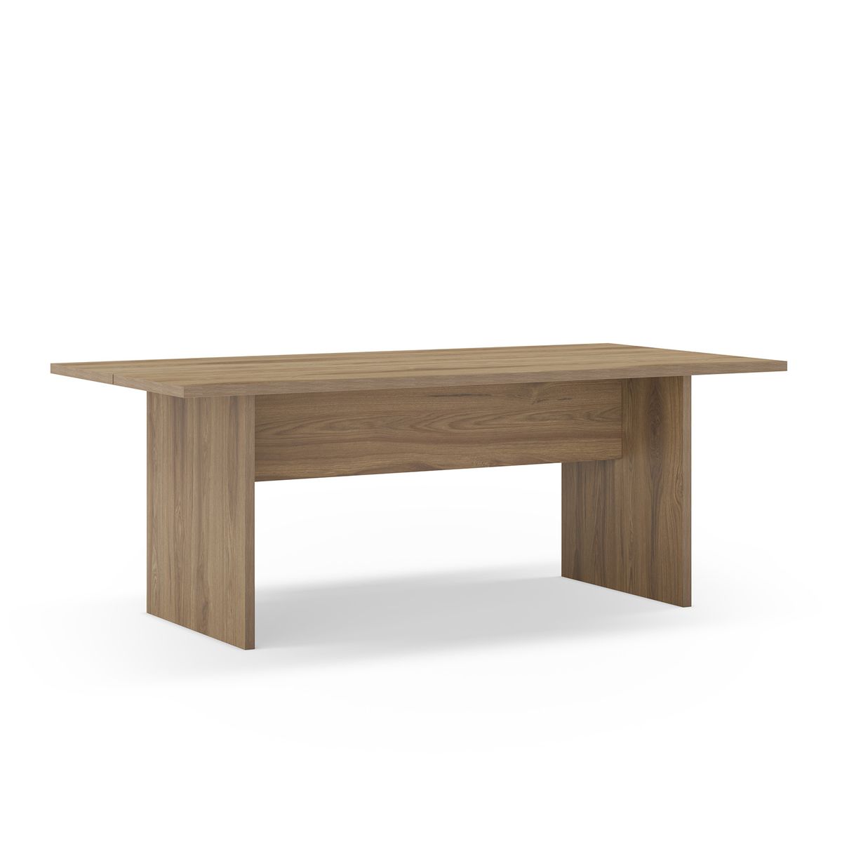 Mesa de comedor de madera en color roble, 200 x 100 x 75 cm | Loana