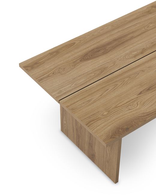 Drewniany stół jadalny w kolorze dębowym, 200 x 100 x 75 cm | Loana