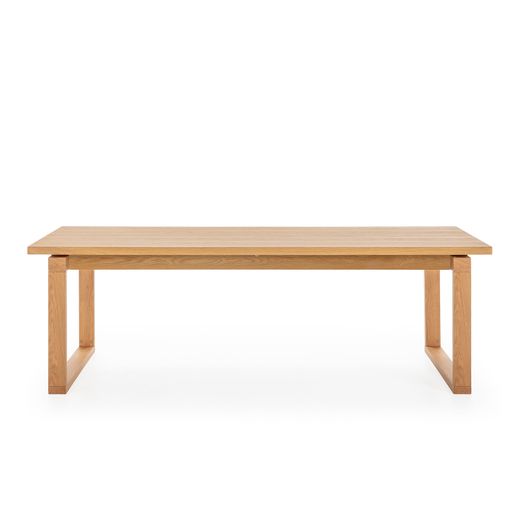 Wooden dining table in oak color, 220 x 100 x 76 cm | Rina
