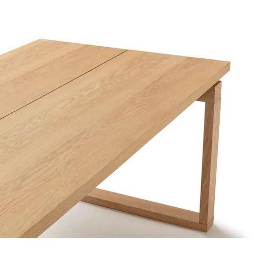 Wooden dining table in oak color, 220 x 100 x 76 cm | Rina