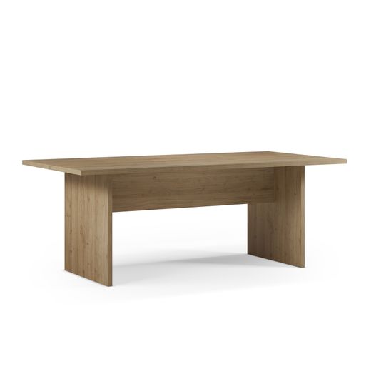 Mesa de comedor de madera en color roble Cádiz, 200 x 100 x 75 cm | Loana