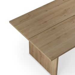 Wooden dining table in oak color Cádiz, 200 x 100 x 75 cm | Loana