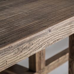 Mesa de comedor de madera en marrón, 400 x 120 x 76 cm | Norvik