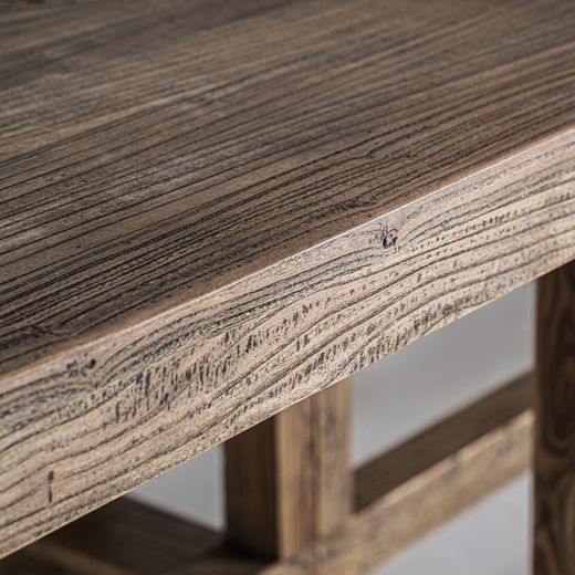 Mesa de comedor de madera en marrón, 400 x 120 x 76 cm | Norvik